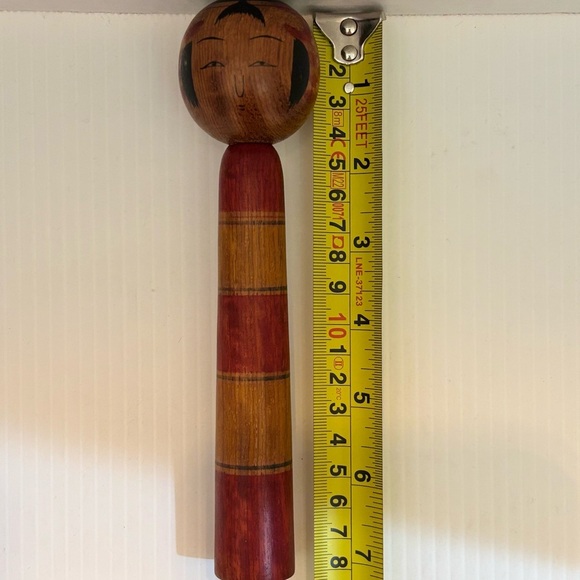 Japanese Vintage Kokeshi Doll, signed 7” - Picture 12 of 13